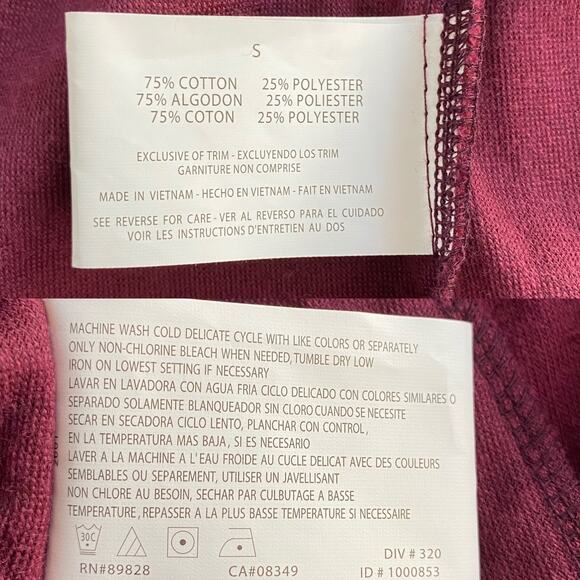 Vintage Pappagallo Jacket Velour Garnet S Pockets Zip Up New - Picture 8 of 12